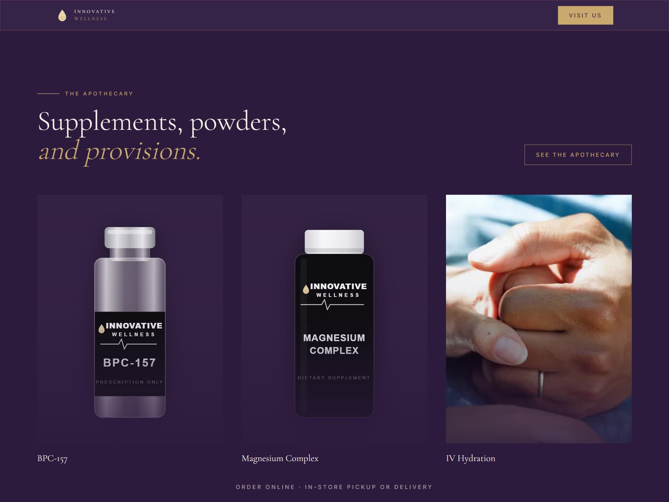 The Apothecary — supplements, powders, and provisions