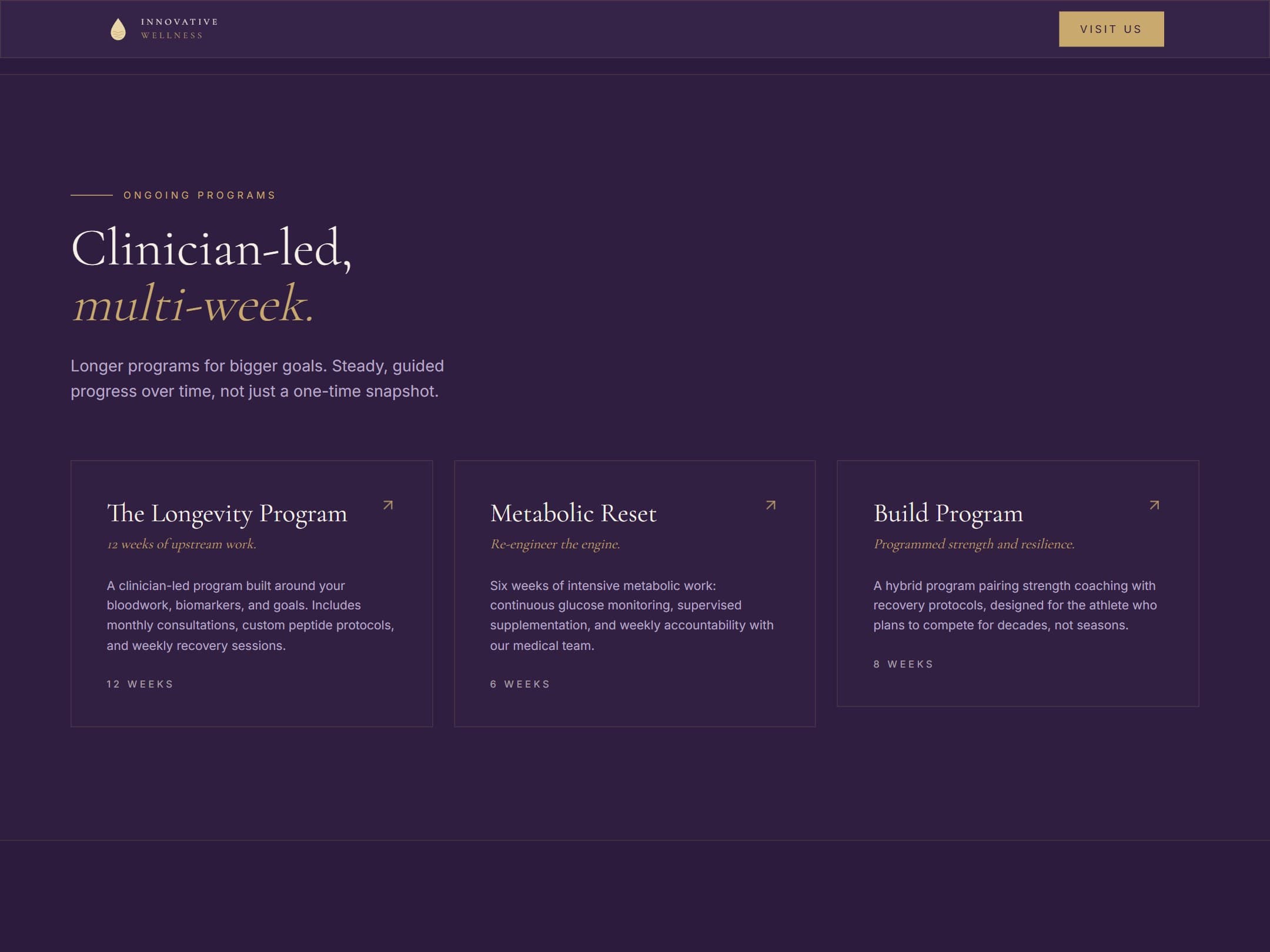 Clinician-led, multi-week programs